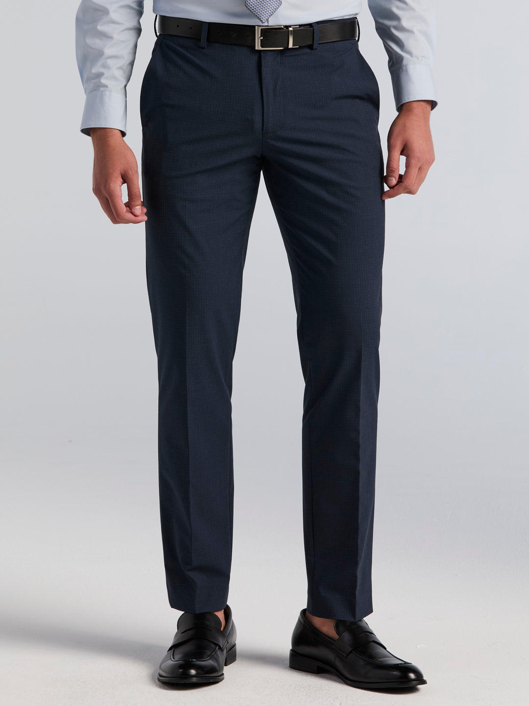 Slim Fit Mini Plaid Suit Pants