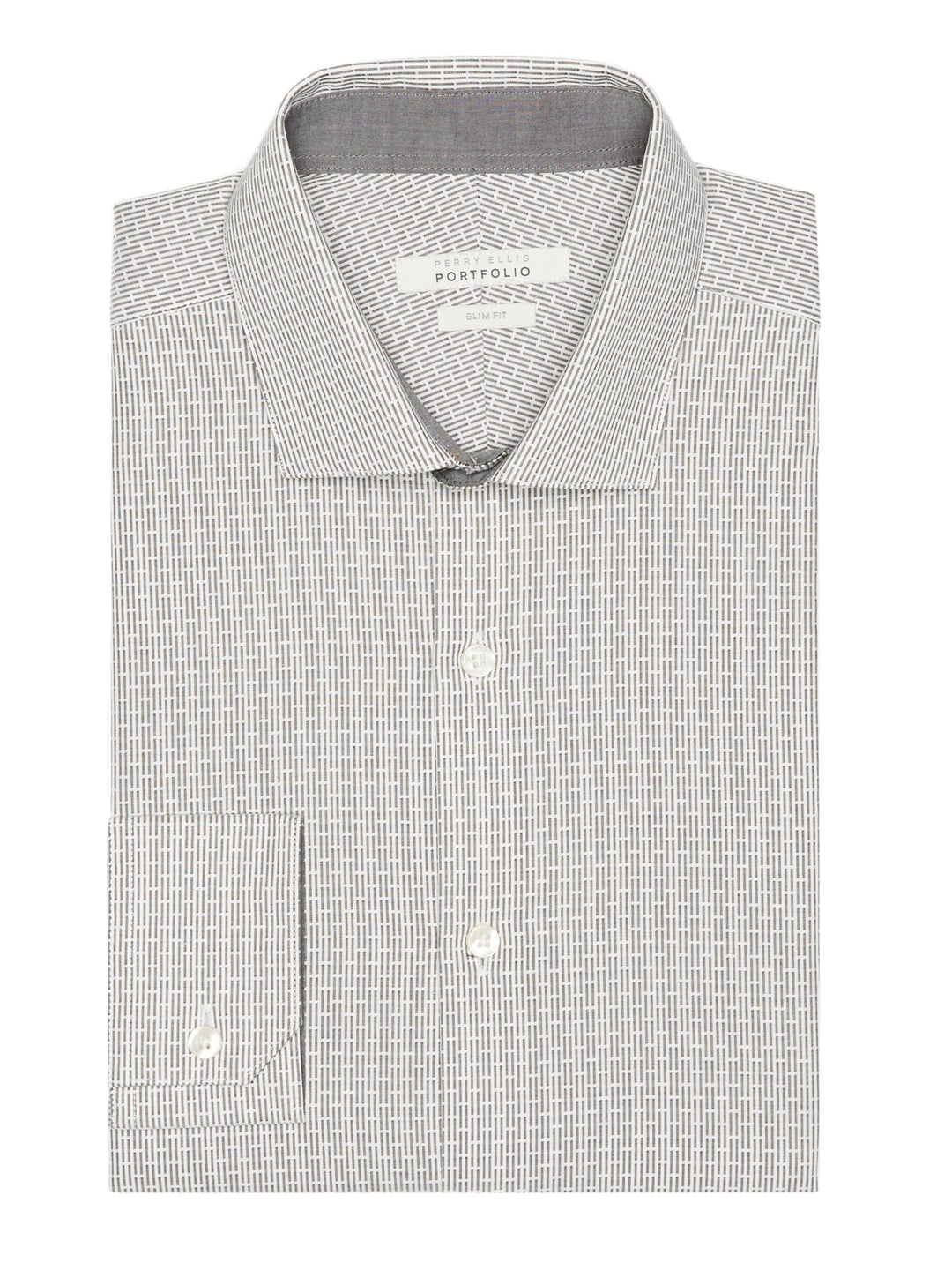 Slim Fit Mini Stripe Dobby Dress Shirt (Black/White Dobby Stripe) 