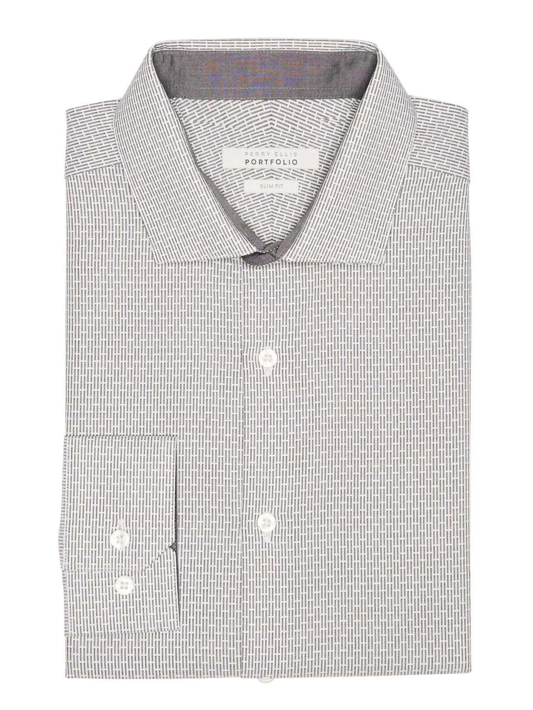 Slim Fit Mini Stripe Dobby Dress Shirt (Black/White Dobby Stripe) 