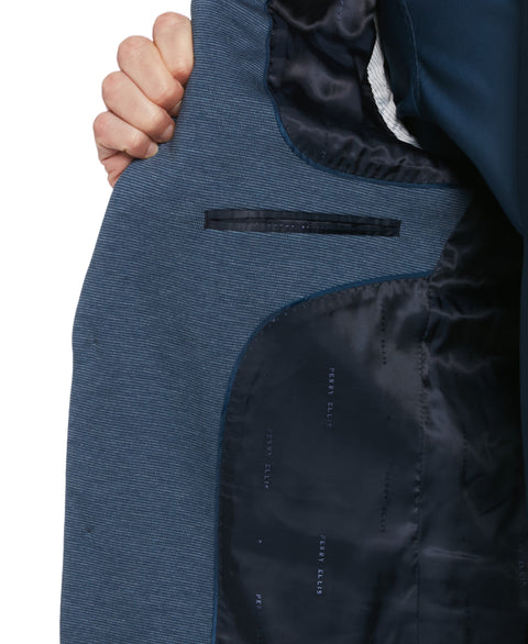 Slim Fit Neat Knit Ink Suit
