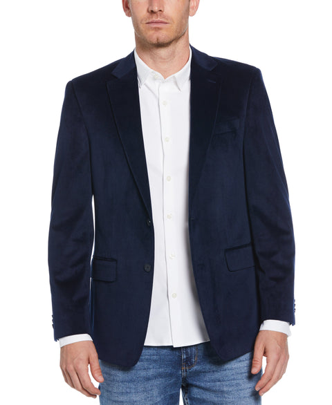 Slim Fit Notch Lapel Corduroy Sport Coat (French Blue) 