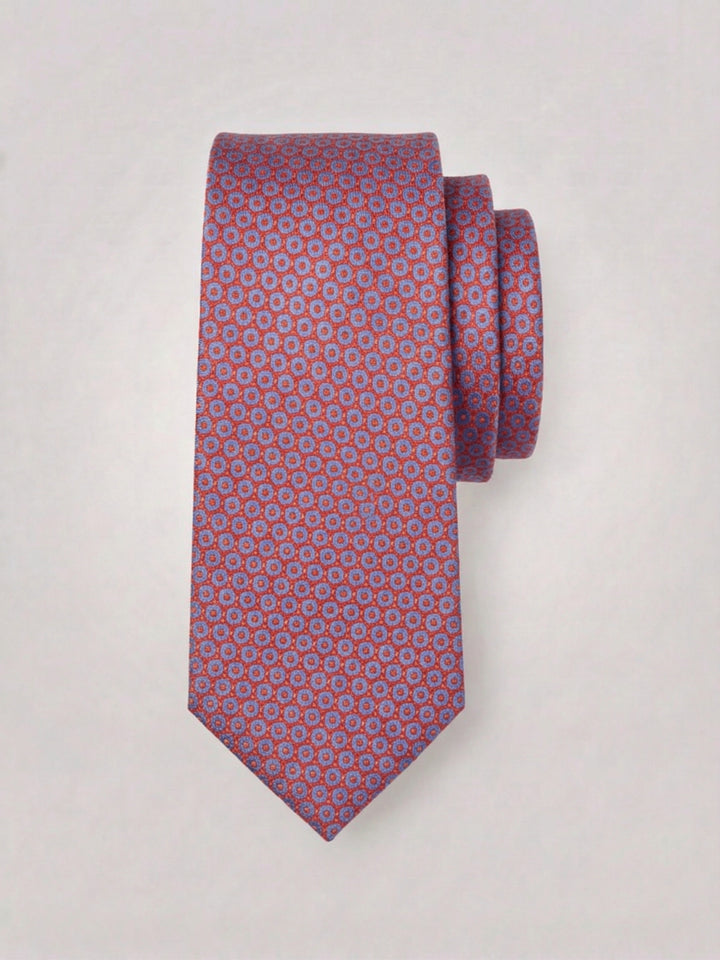 Slim Fit Patterned Necktie (Orange) 