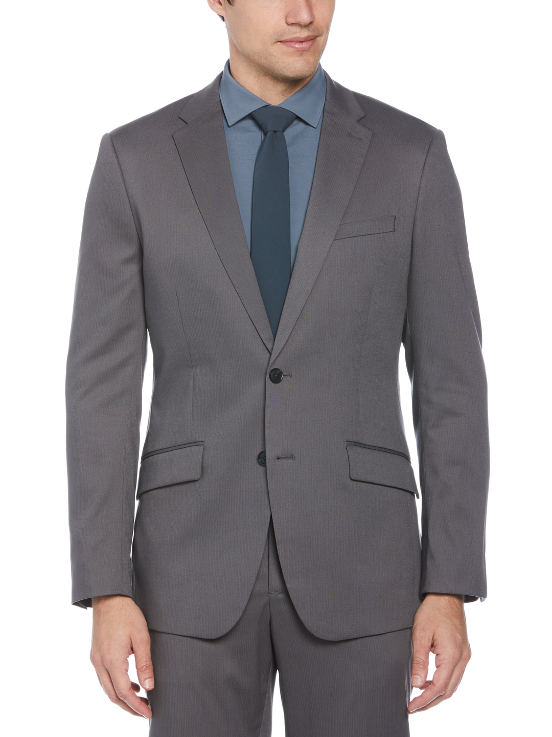 Slim Fit Water Resistant Tech Suit Jacket (Smoked Pearl) 