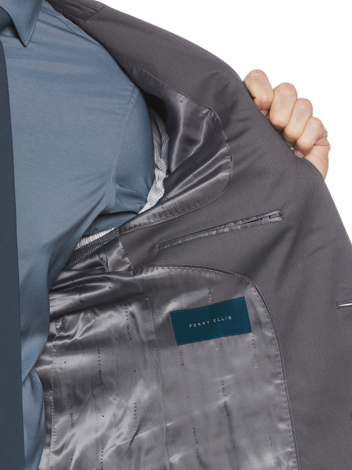 Slim Fit Water Resistant Tech Suit Jacket (Smoked Pearl) 