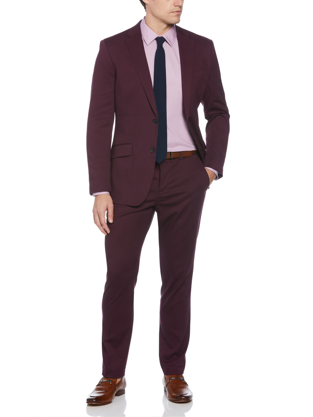 Slim Fit Water Resistant Tech Suit Jacket (Winetasting) 