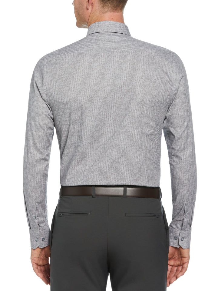 Pindot on Floral Shirt (Light Grey) 