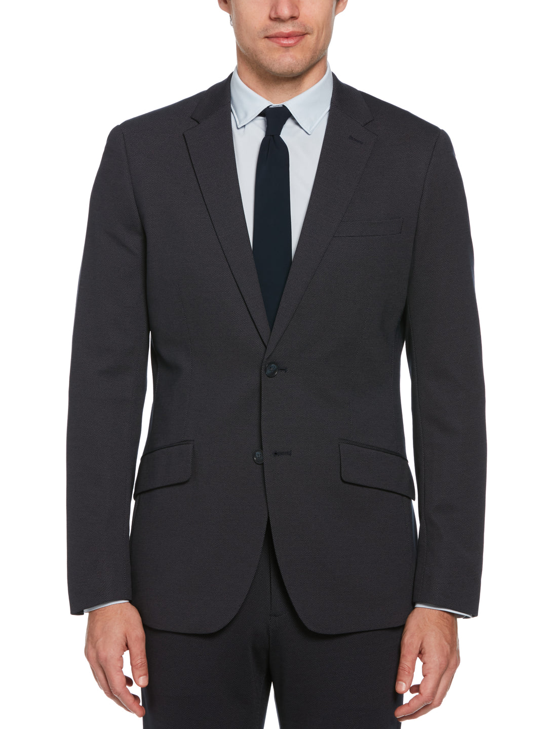 Slim Fit Stretch Knit Suit Jacket (Dark Sapphire) 