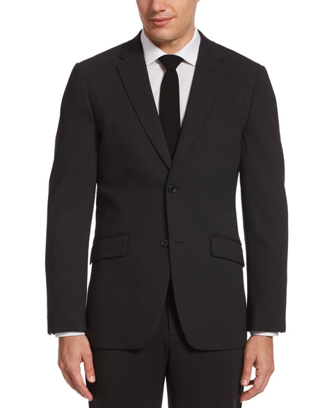 Slim Fit Stretch Knit Suit Jacket Black Perry Ellis