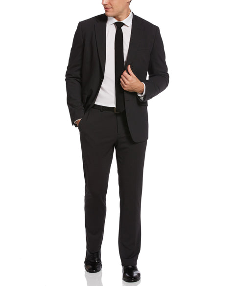 Slim Fit Stretch Knit Suit Jacket Black Perry Ellis