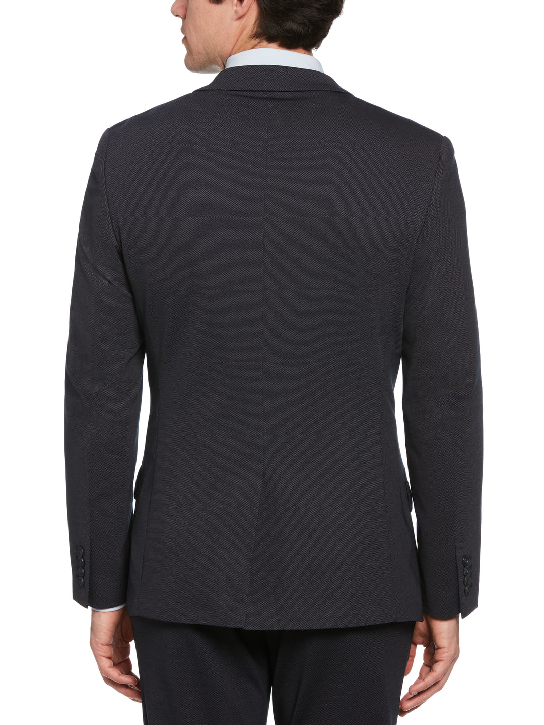 Slim Fit Stretch Knit Suit Jacket (Dark Sapphire) 