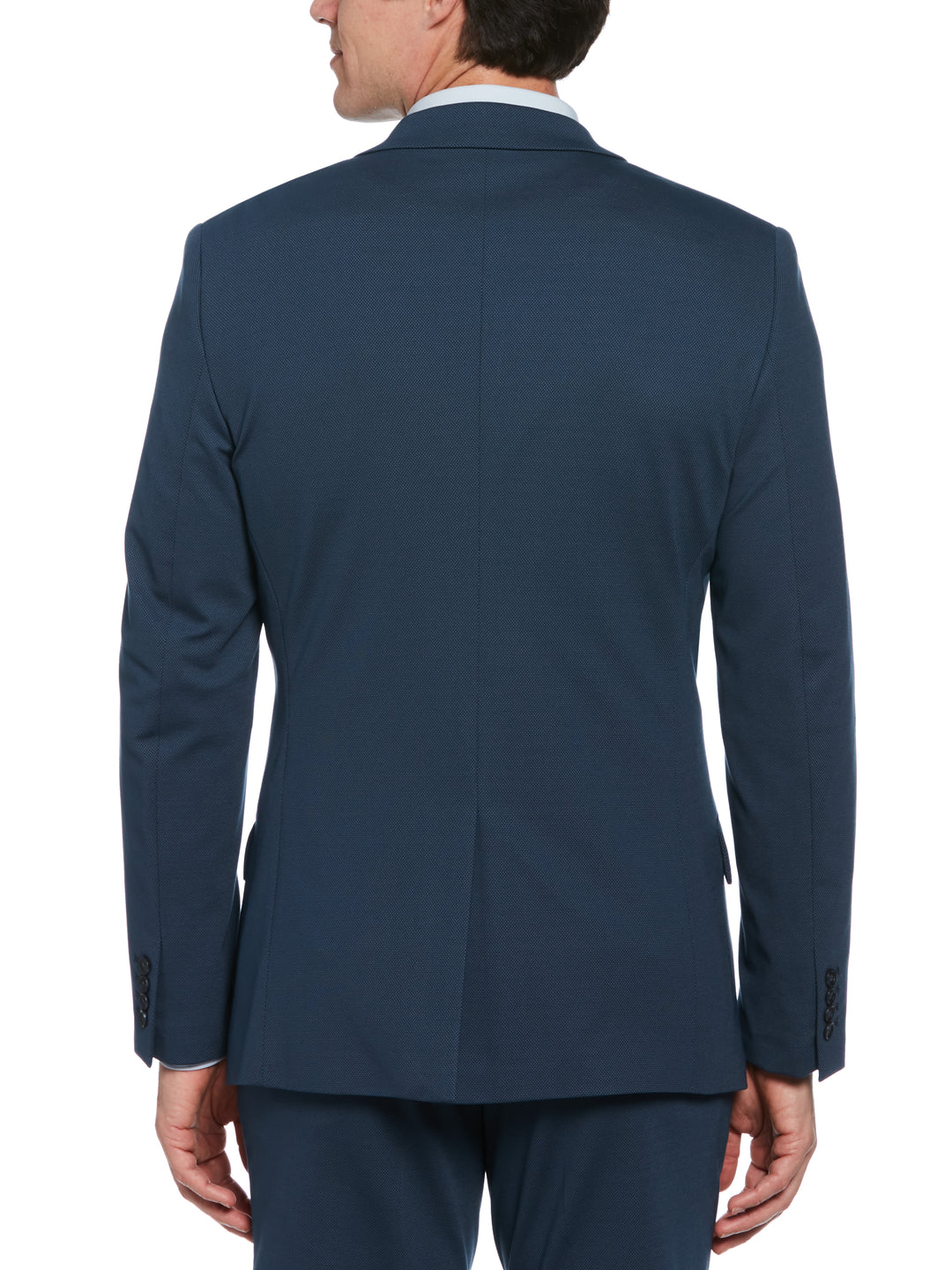 Slim Fit Stretch Knit Suit Jacket (Azure) 
