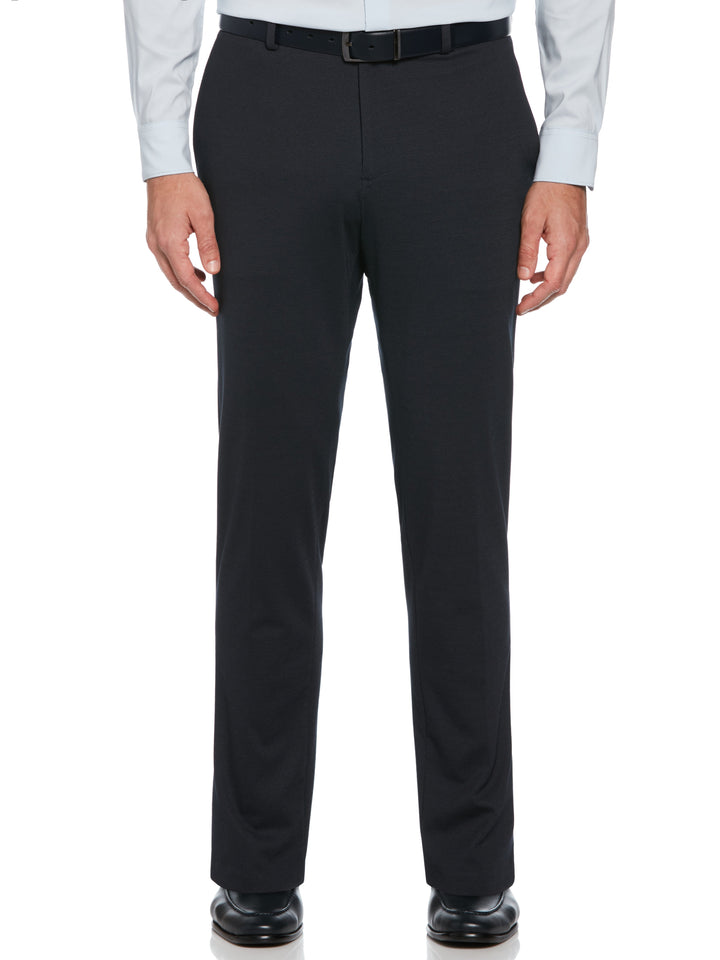 Slim Fit Flat Front Stretch Knit Suit Pant (Dark Sapphire)