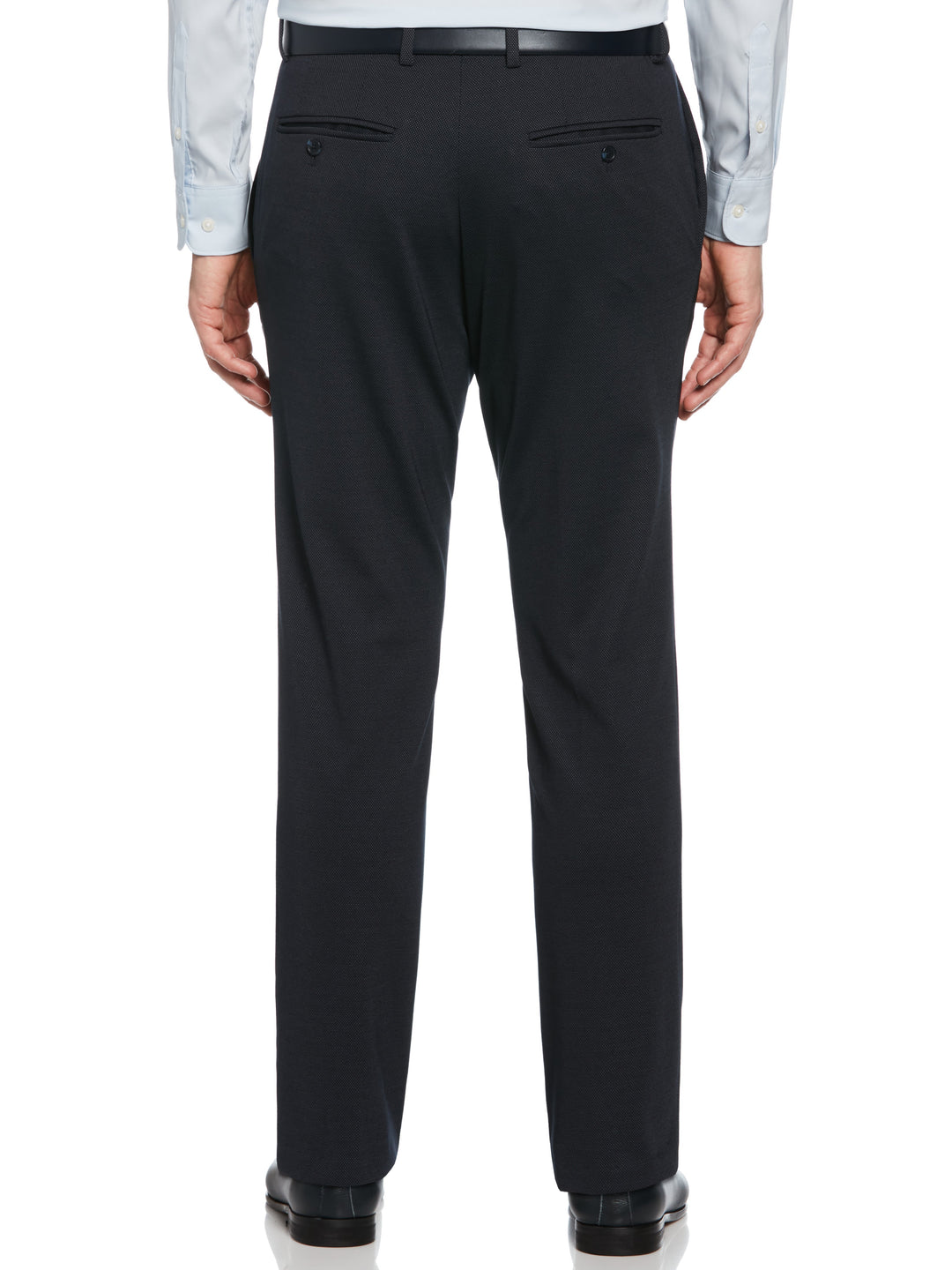 Slim Fit Flat Front Stretch Knit Suit Pant (Dark Sapphire)