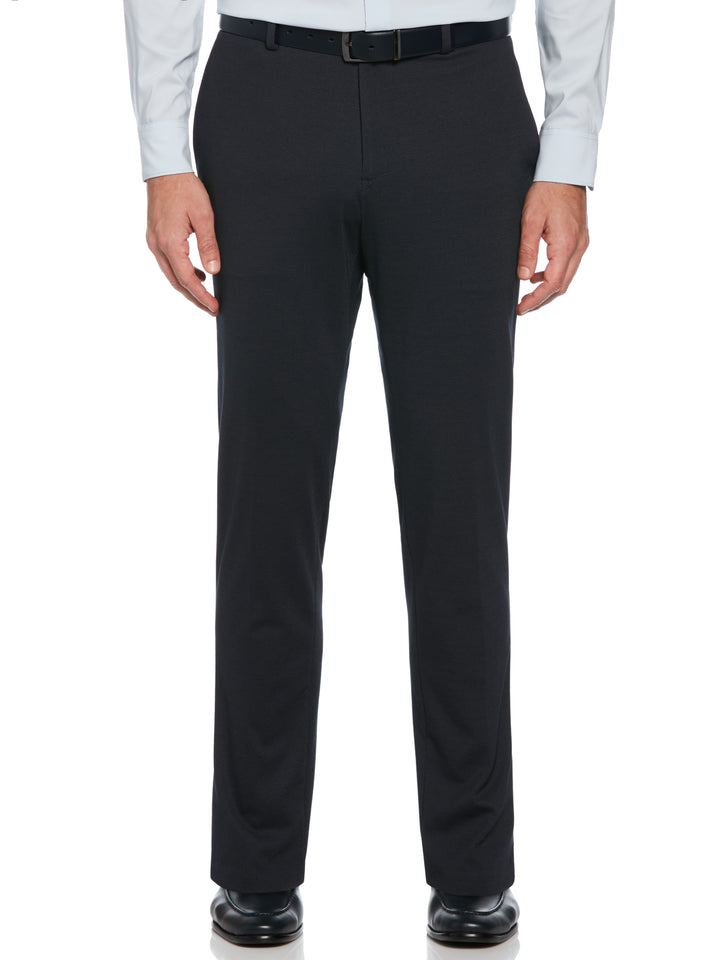 Slim Fit Flat Front Stretch Knit Suit Pant (Dark Sapphire) 