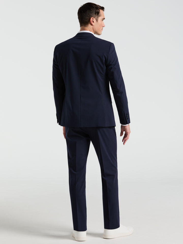 Slim Fit Pinstripe Suit Pant (Blue) 