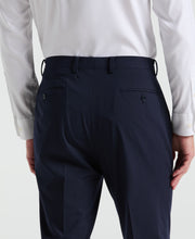 Slim Fit Pinstripe Suit Pant (Blue) 