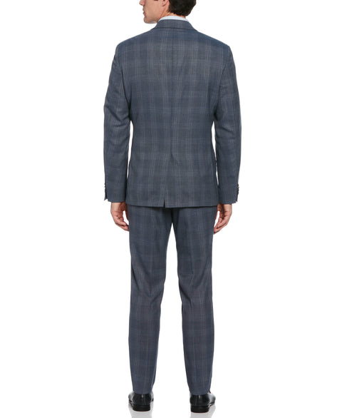 Slim Fit Plaid Stretch Wool Suit
