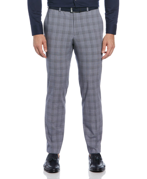 Slim Fit Light Navy Plaid Suit Pant  (Navy Heather) 