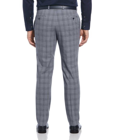 Slim Fit Light Navy Plaid Suit Pant  (Navy Heather) 