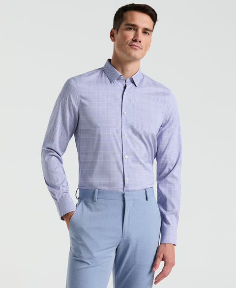 Slim Fit Plaid Shirt (Bleached Denim) 