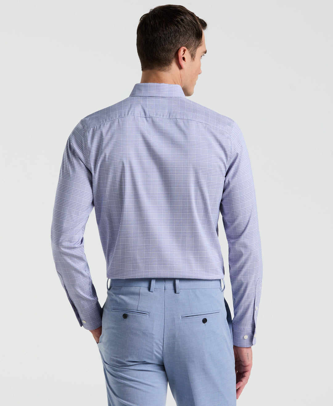 Slim Fit Plaid Shirt (Bleached Denim) 