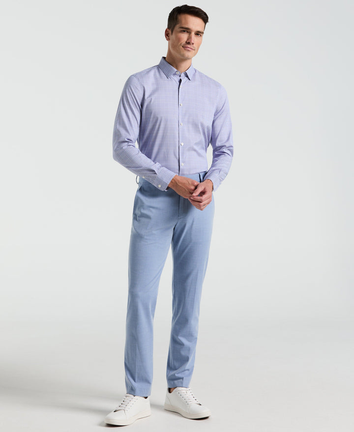 Slim Fit Plaid Shirt (Bleached Denim) 