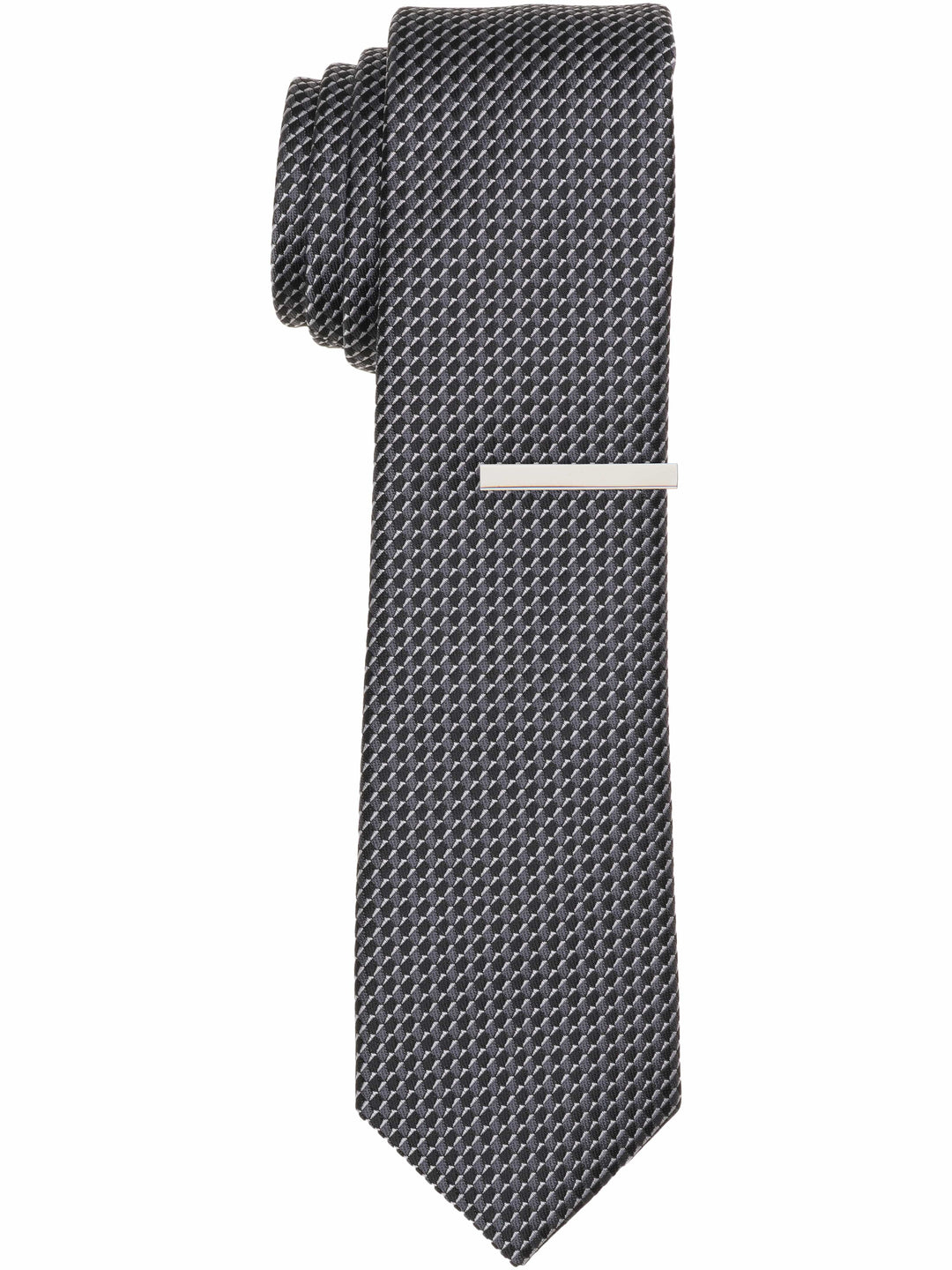 Slim Fit Plainweave Necktie (Black) 