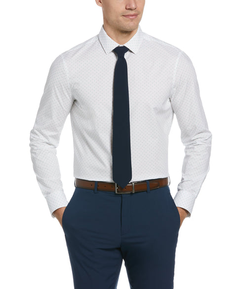 Slim Fit Poplin Fleur Print Shirt (Agate Green) 