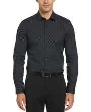 Slim Fit Poplin Fleur Print Shirt (Ink) 