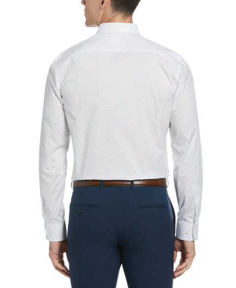 Slim Fit Poplin Fleur Print Shirt (Agate Green) 