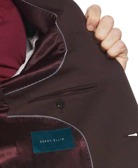 Slim Fit Port Solid Knit Suit