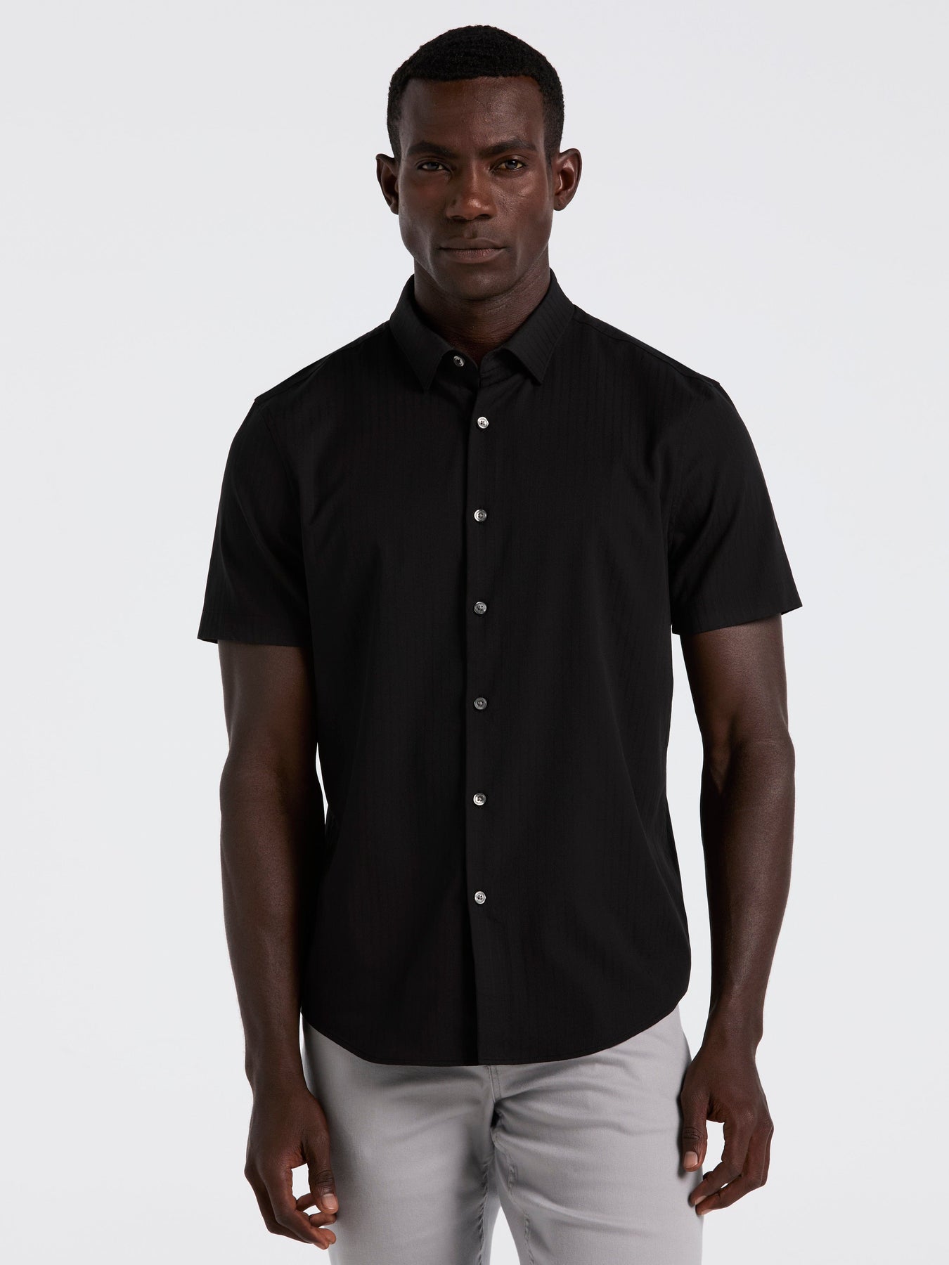 Slim Fit Ribbed Short Sleeve Shirt Perry Ellis Slim Fit Ribbed Short Sleeve Shirt Perry Ellis