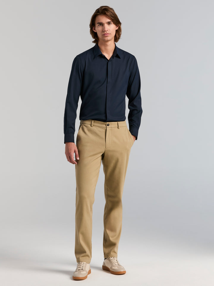 Cotton Slim Sateen Anywhere Chino Pant (Elmwood) 