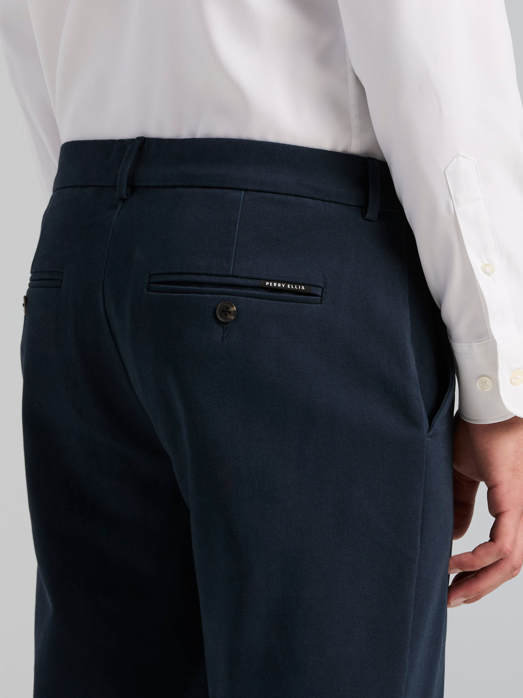 Cotton Slim Sateen Anywhere Chino Pant (Dark Sapphire) 