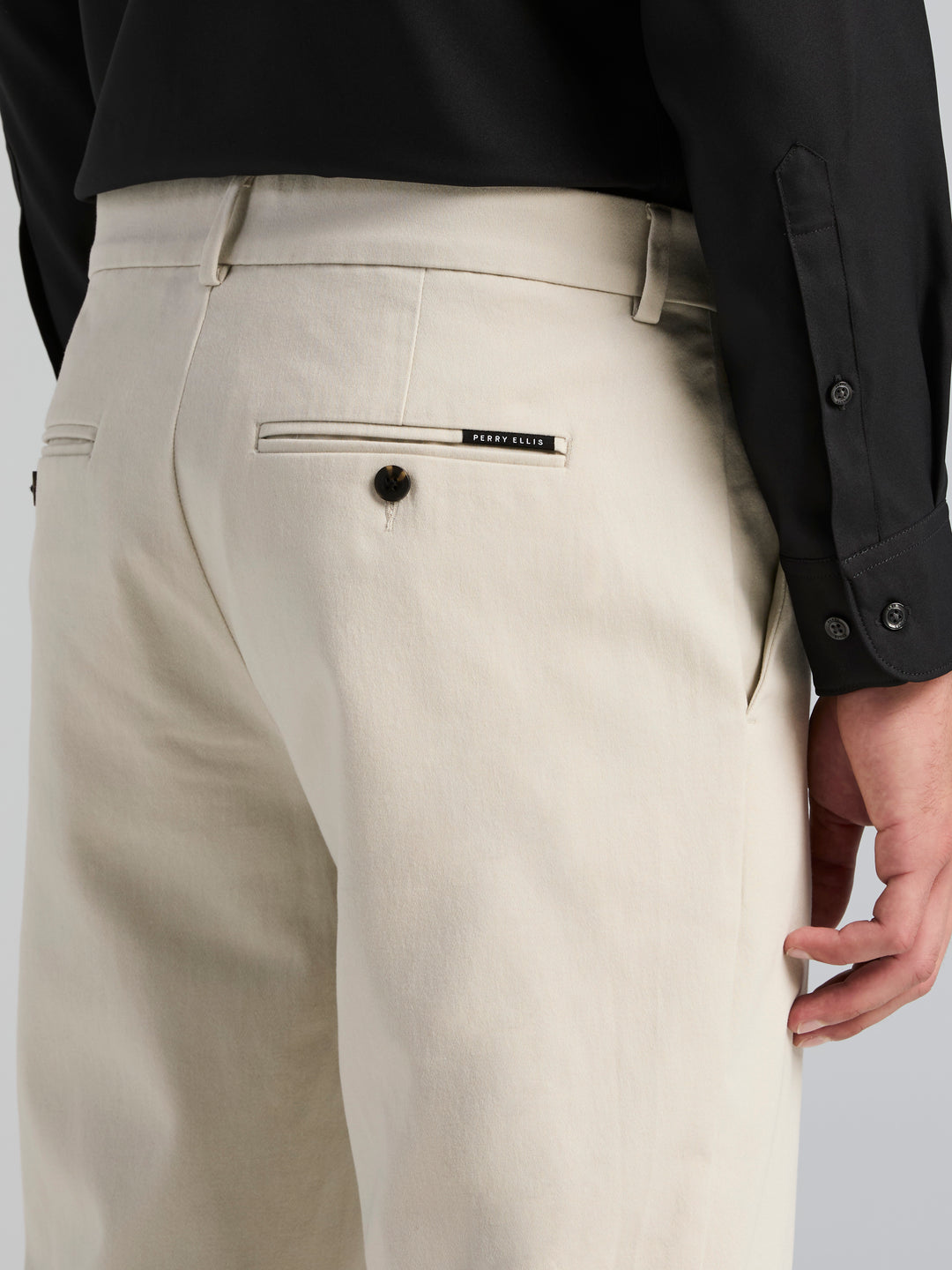 Cotton Slim Sateen Anywhere Chino Pant (Moonstruck) 