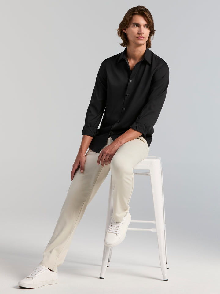 Cotton Slim Sateen Anywhere Chino Pant (Moonstruck) 