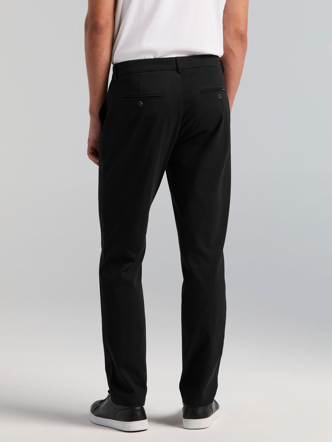 Cotton Slim Sateen Anywhere Chino Pant (Caviar) 