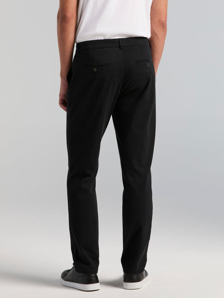 Cotton Slim Sateen Anywhere Chino Pant (Caviar) 