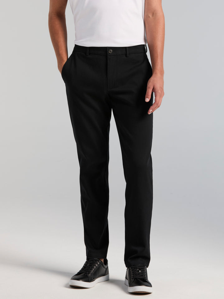 Cotton Slim Sateen Anywhere Chino Pant (Caviar) 