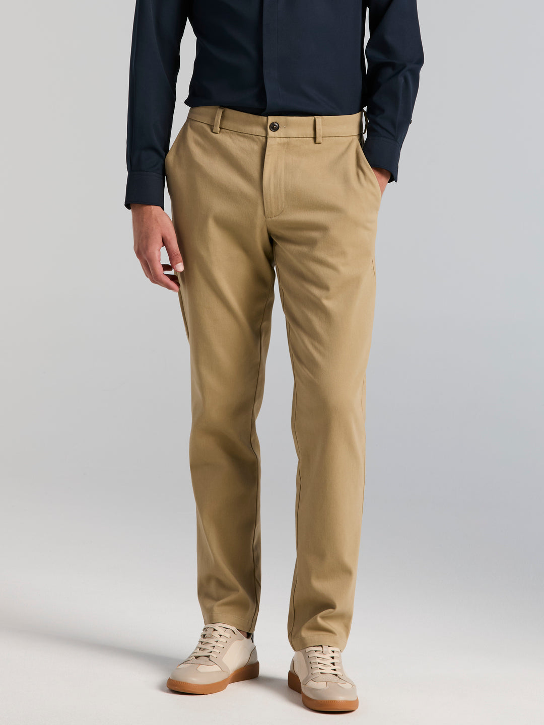 Cotton Slim Sateen Anywhere Chino Pant (Elmwood) 