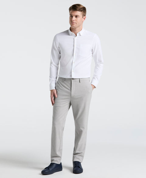 Slim Fit Seersucker Stripe Suit Pant (Grey/White) 