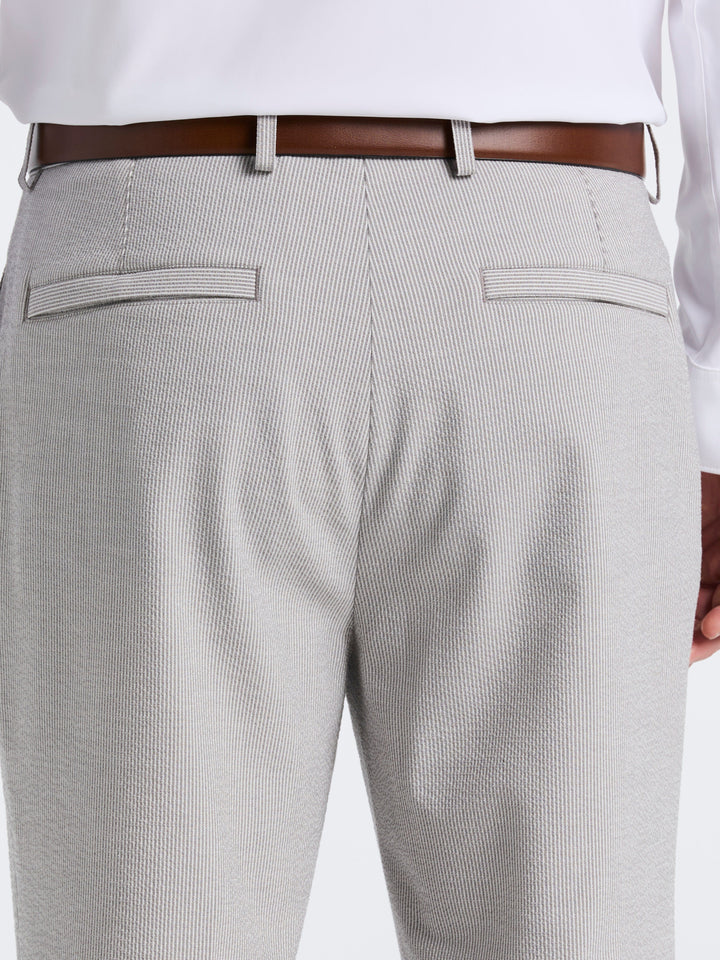 Slim Fit Seersucker Stripe Suit Pant (Grey/White) 