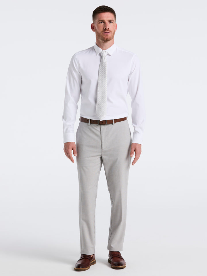 Slim Fit Seersucker Stripe Suit Pant (Grey/White) 