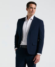 Slim Fit Seersucker Suit Jacket (Navy) 