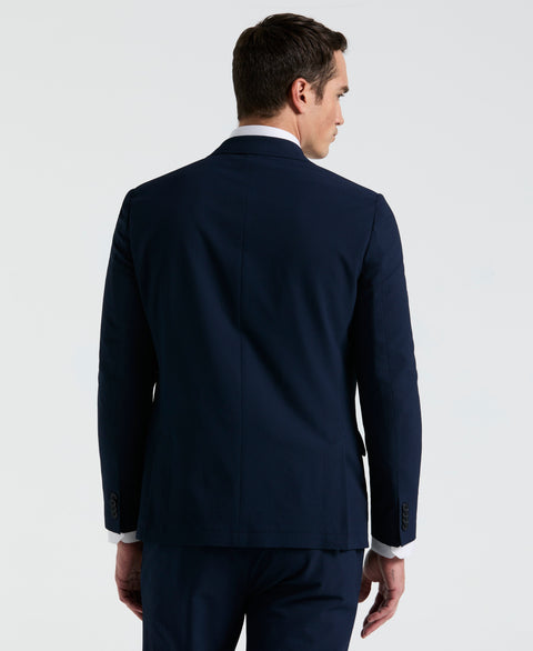 Slim Fit Seersucker Suit Jacket (Navy) 