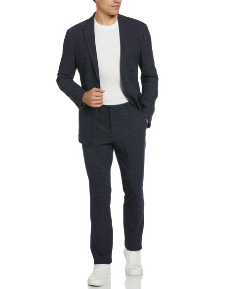 Slim Fit Woven Suit Jacket (Dark Sapphire) 