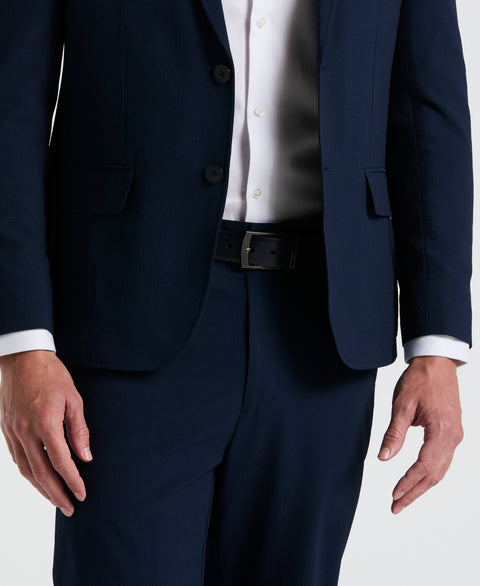 Slim Fit Seersucker Suit Jacket (Navy) 