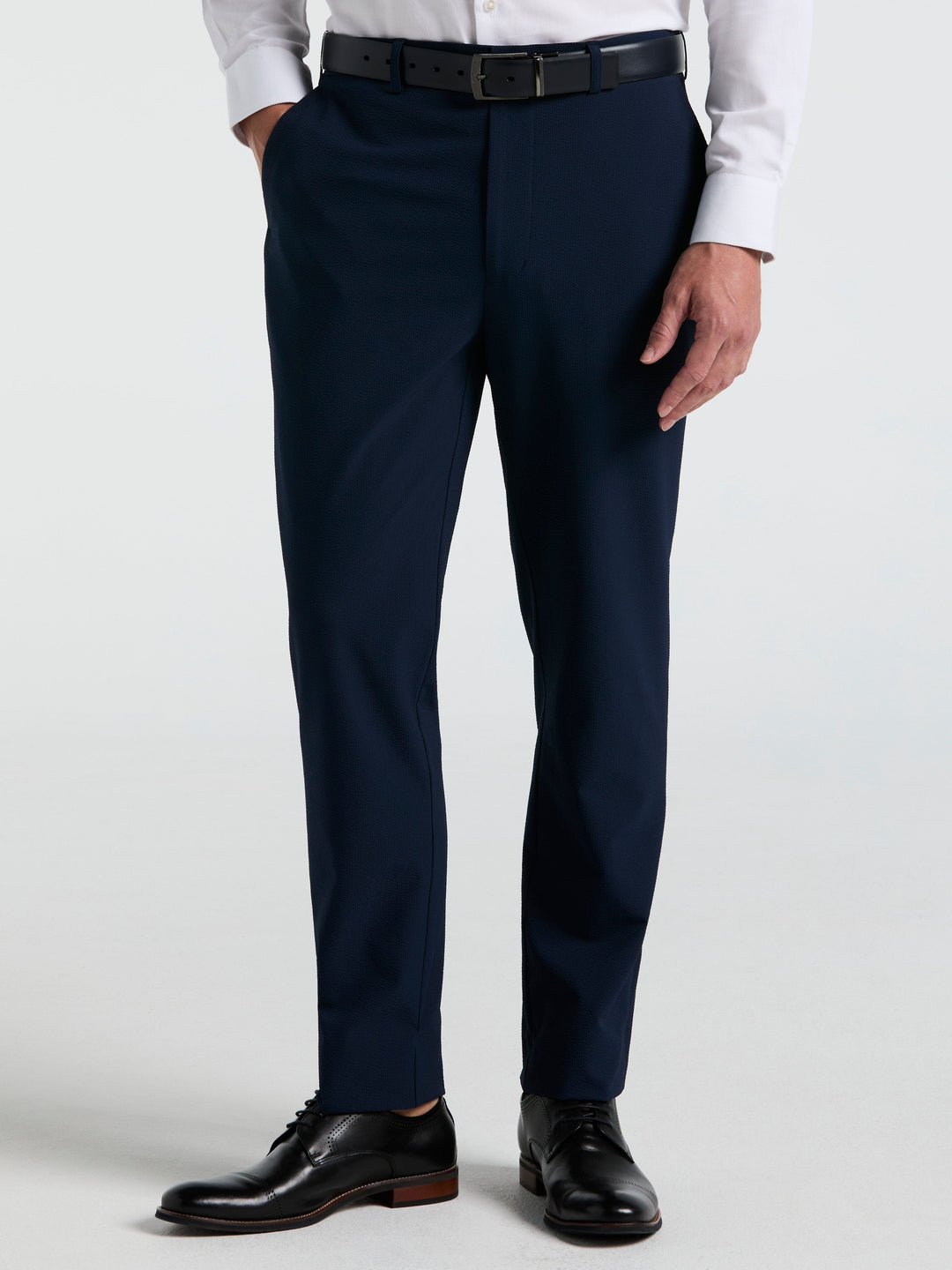 Slim Fit Seersucker Suit Pant (Navy) 