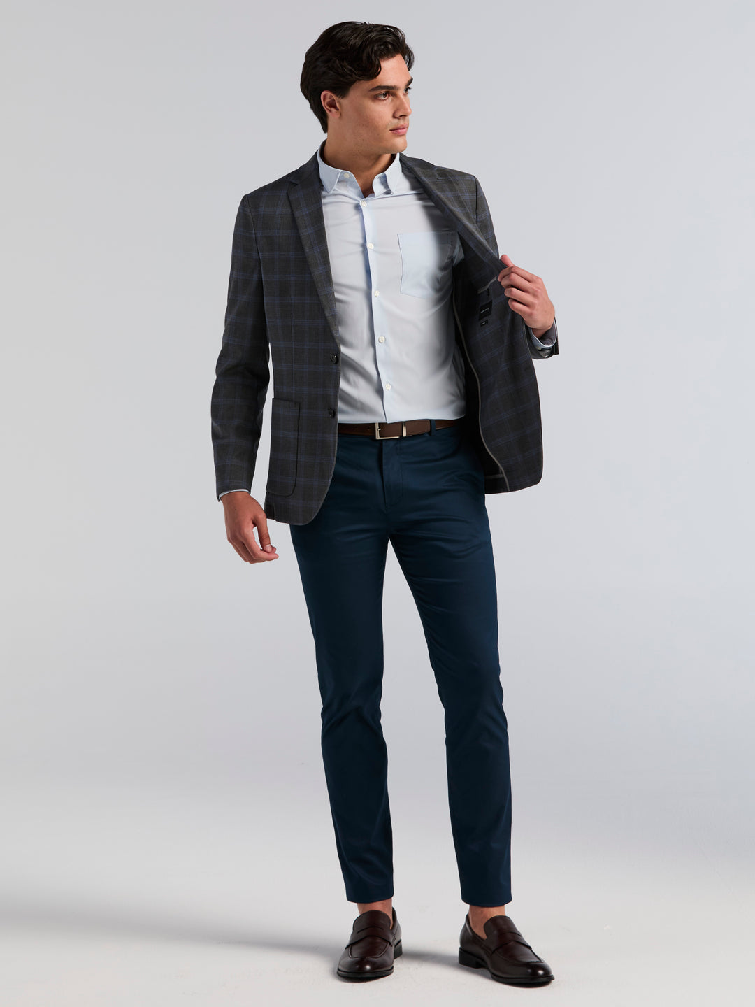 Slim Fit Shadow Glen Plaid Sport Jacket