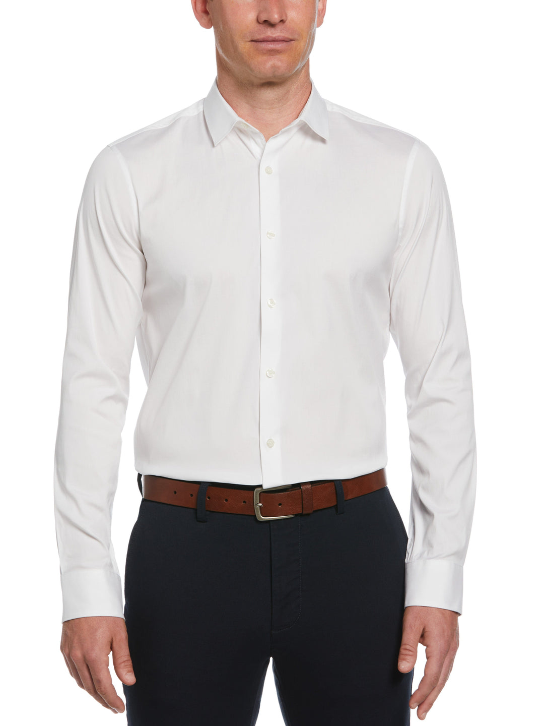 Slim Fit Smart Dress Shirt (Bright White) 